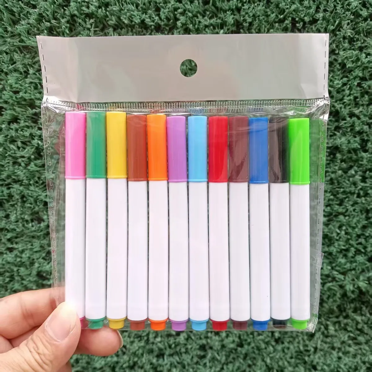 Multicolor Water-Based Erasable Whiteboard Markers, Refillable Fine Point Pens for Students, Office & Teachers