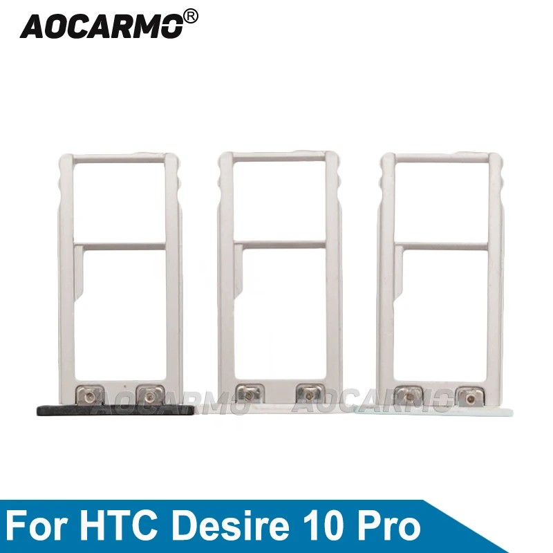 Aocarmo For HTC Desire 10 Pro 10Pro Sim Card Tray MicroSD Slot Holder Replacement Parts