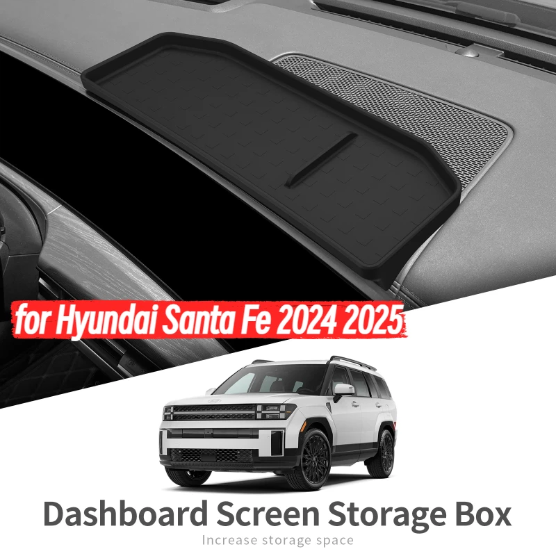 

for Hyundai Santa Fe 2024 2025 Car Hidden Screen Behind Storage Box Tray Organizer Automotive Interior Accessory Santa 2024 2025