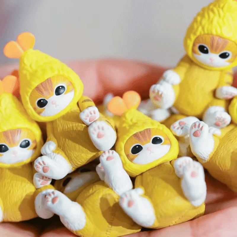 

Аутентичные мини-сумки Mofusand, игрушки Kawaii Kitan, жареные креветки, акула, кошка, милые украшения, коллекция слепых коробок, подарки для детей