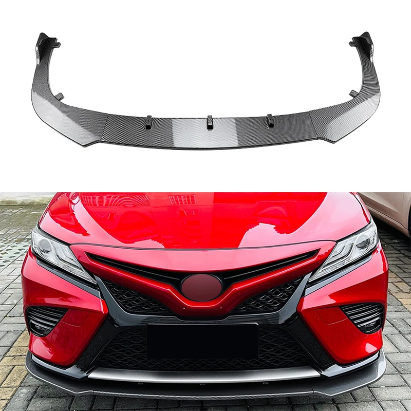 Car Front Bumper Lip Spoiler Diffuser Splitters Body Kit Aprons Cover Guard Trim For Toyota Camry sports version 2018-2020