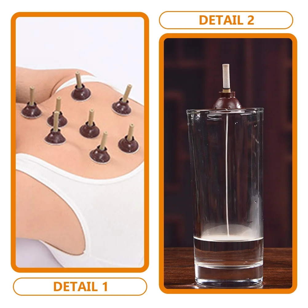

60pcs Moxa Sticks Thickened Cones for Beauty Salon Artemisia Leaves Acupoint Moxibustion Smokeless Portable Household Relaxation