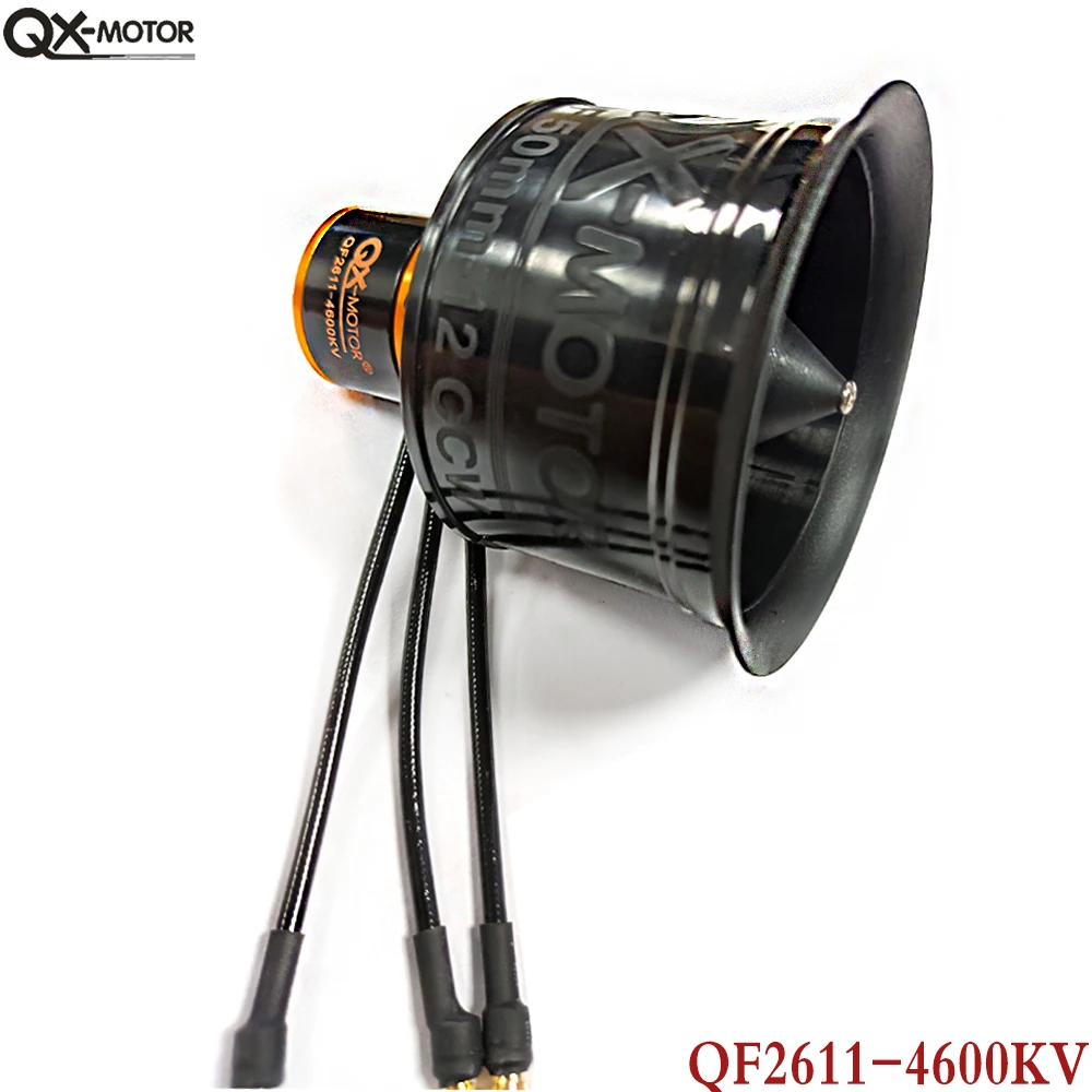 QX-MOTOR EDF 12 블레이드 덕트 선풍기 QF2611 3300/4000/4600/5000KV CW/CCW 브러시리스 모터, 리모컨 장난감 부품, 50mm
