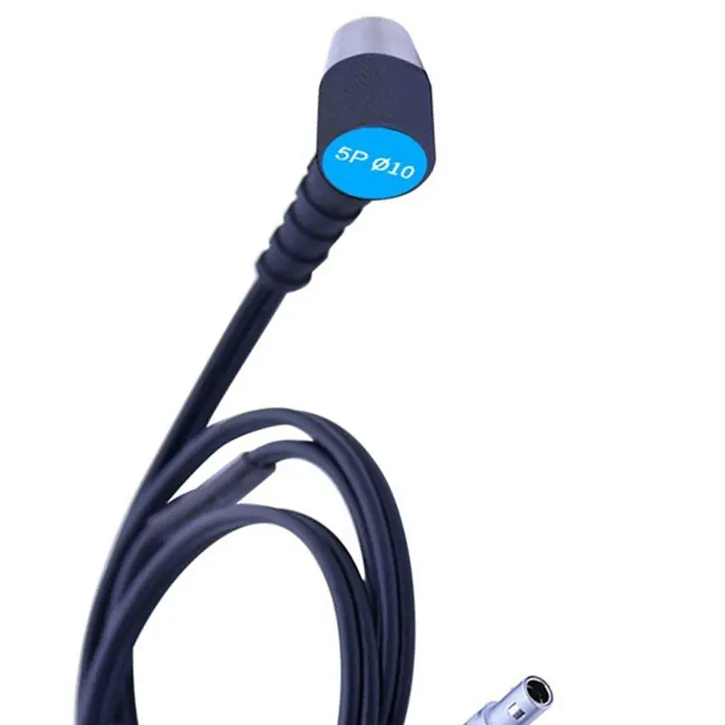 AT05-Ultrasonic Thickness Gauge Probe Cable Transducer Diameter 10Mm/5Mhz Probe Durable Easy Install