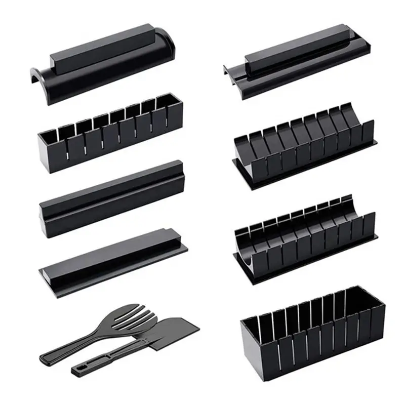AA83 Kitchen Utensils Rice Ball Mold Sushi DIY Ten-Piece Set Kitchen Gadgets Sushi Set Sushi Model