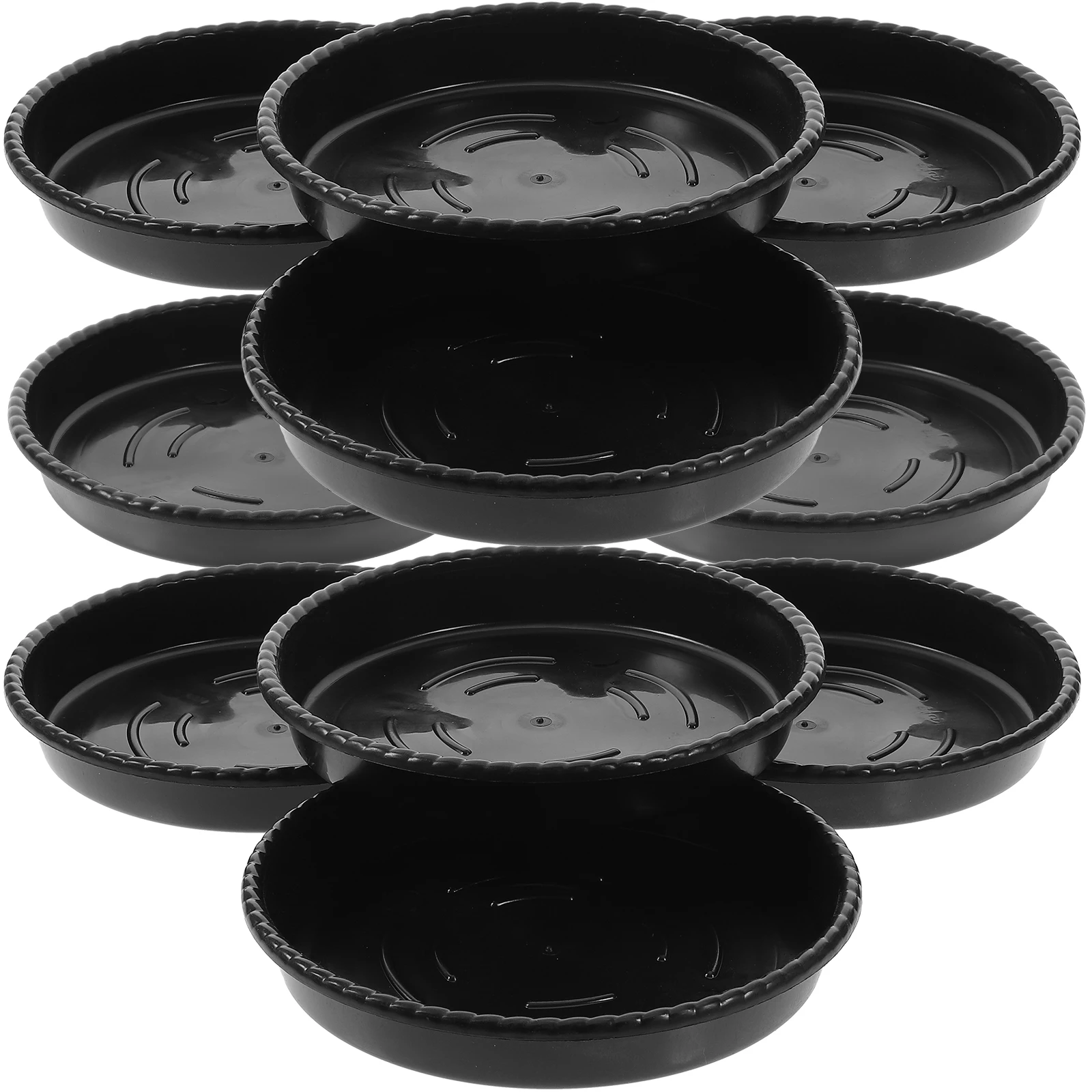 Bandeja para maceta de flores, platillos de plástico redondos duraderos, colección de agua para exteriores, macetas resistentes a la intemperie de gran tamaño, 12 Uds.