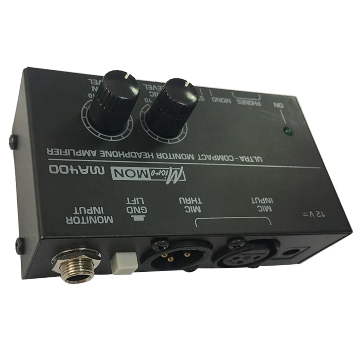 New MA400 Headphone Preamplifier Microphone Preamplifier Audio 6.35mm & 3.5mm Headphone Outputs Mixer EU Plug