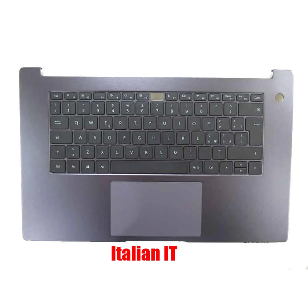 Imagem -03 - Palmrest para Notebook com Touchpad Teclado para Honor Magicbook 15 Bbr-wai9 Capa Cinza fr gr it jp sw Reino Unido Preto