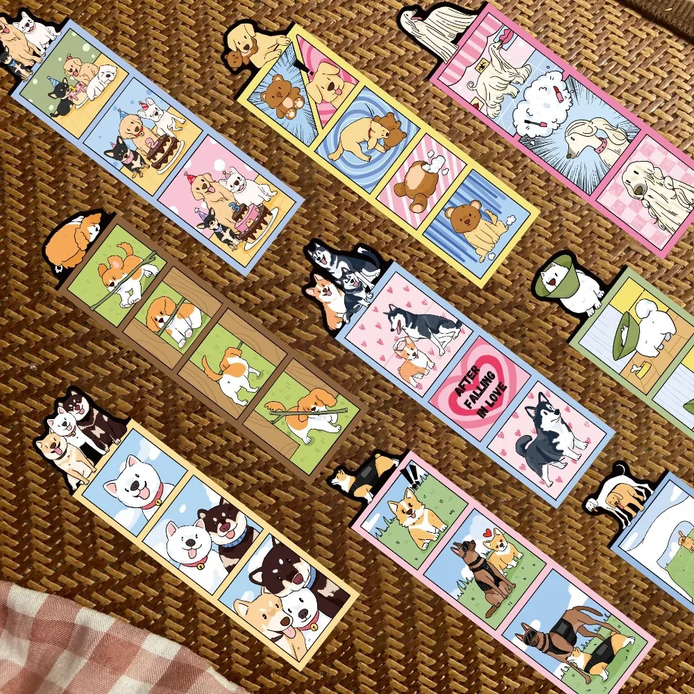 30 قطعة المرجعية العالمية الكلب الكرتون لطيف القراءة صفحة كتاب التسمية الديكور طالب الإبداعية هدية DIY بها بنفسك سجل القصاصات لوازم مكتبية