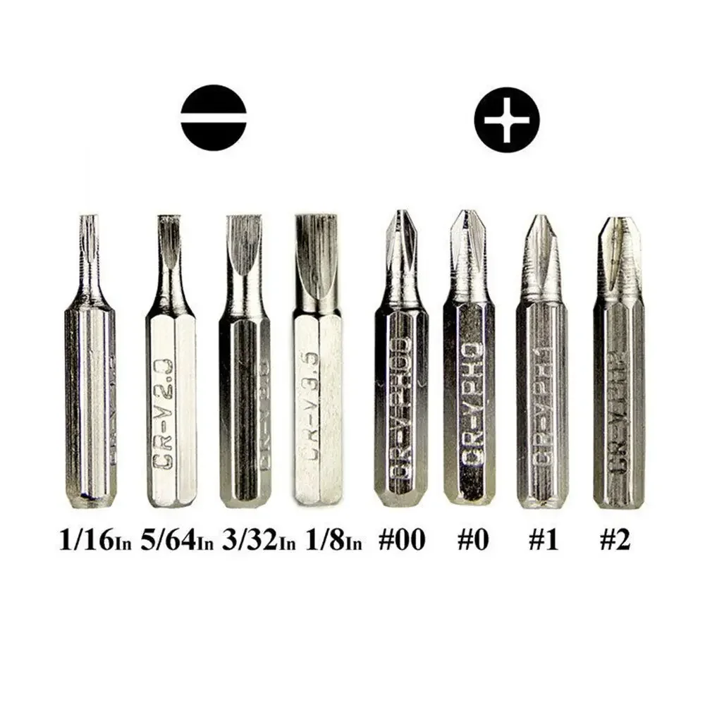 Juego de destornilladores de precisión de aleación de aluminio portátil, herramientas manuales de reparación de teléfonos, ordenador, mesa, 8 en 1