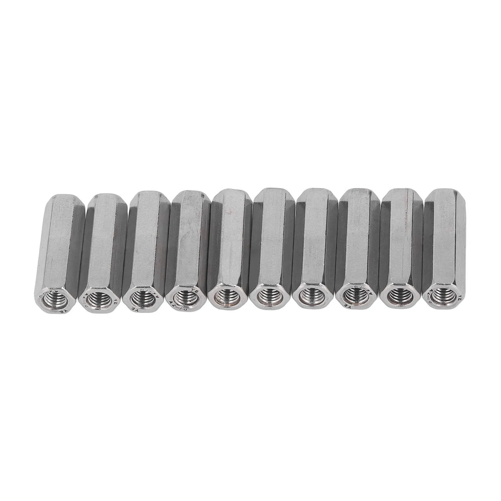 Hex Coupling Nut Female Threads Non Deform Fastening M8 Hex Coupling Nut Good Angular Granularity Industrial for Bolts Studs