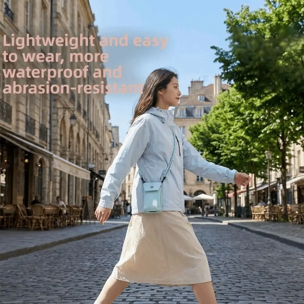 Fashion Nylon Mobile Phone Bag Lightweight Vertical Storage Crossbody Bag Zipper Closure Waterproof Phone Purse Daily Use view 4
