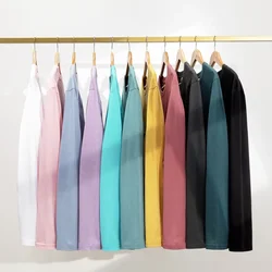MRMT 2026 Brand New Combed Compactall Cotton Heavy Round Neck Solid Color Long Sleeve Men's T-Shirt Loose Bottomed Shirt Men's