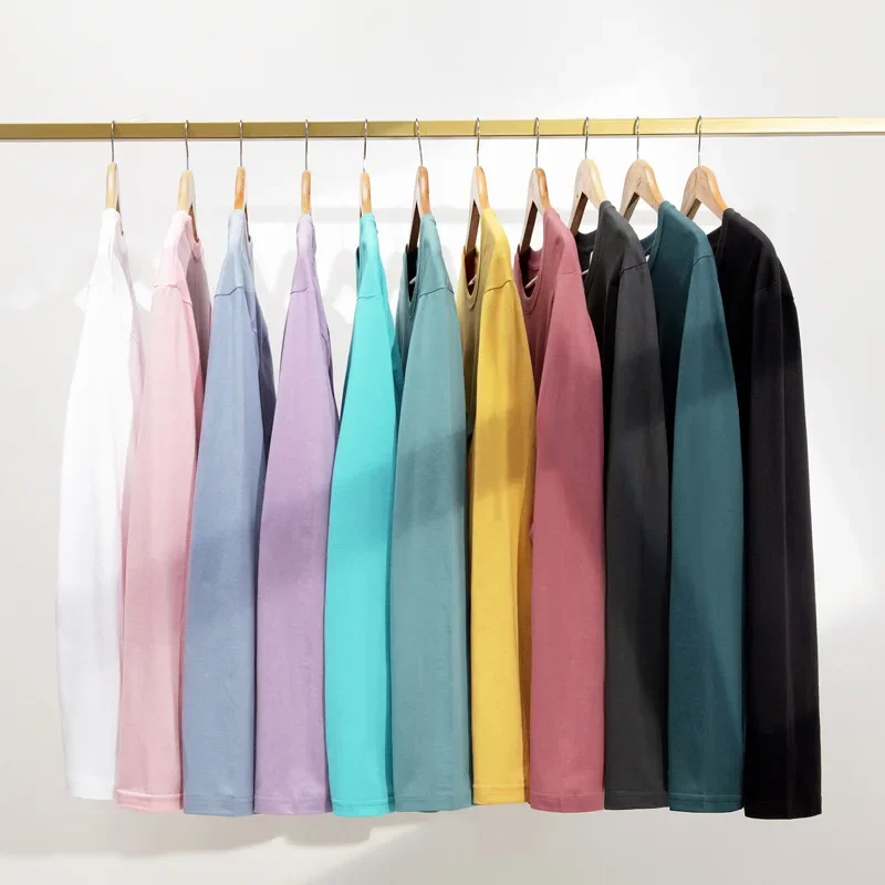 MRMT 2026 Brand New Combed Compactall Cotton Heavy Round Neck Solid Color Long Sleeve Men's T-Shirt Loose Bottomed Shirt Men's