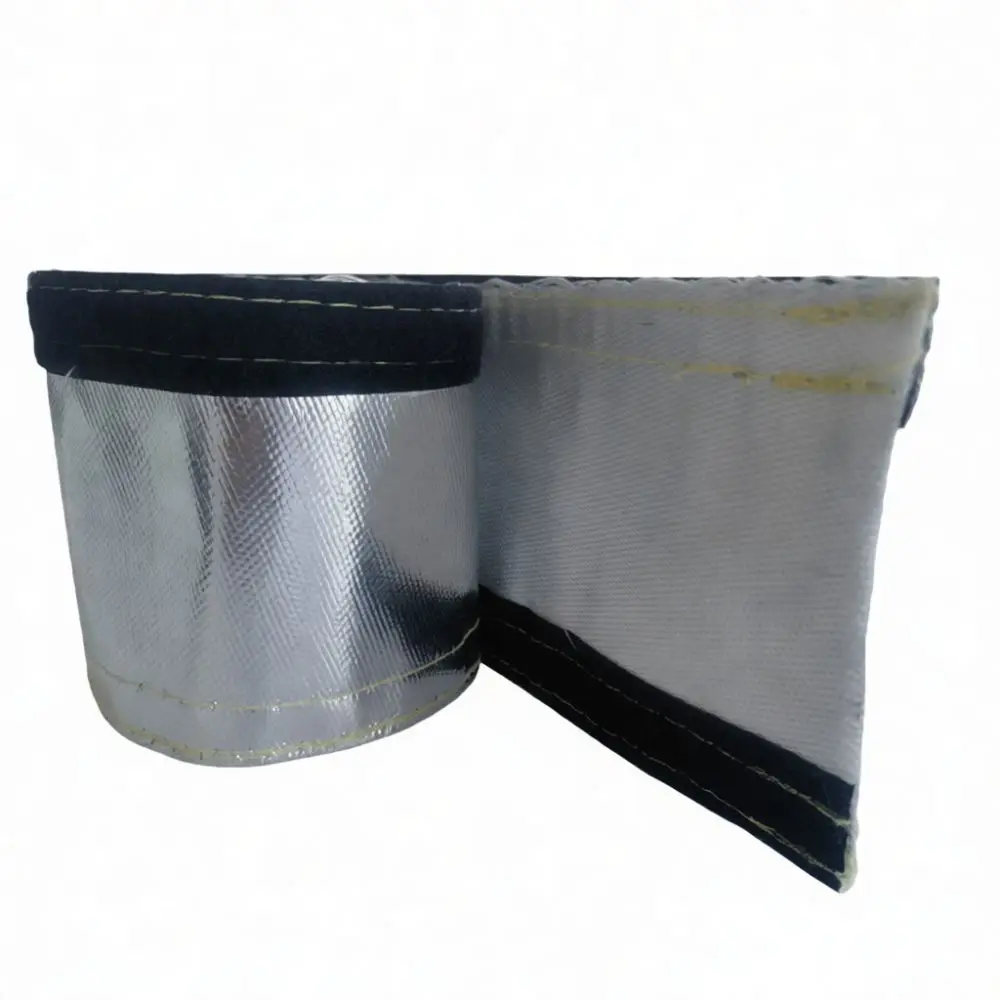 Aluminum Foil Fiberglass Thermal Protection Pipe Sleeve Fireproof Heat Shielding Wrap Hose Guard High Temperature Resistant