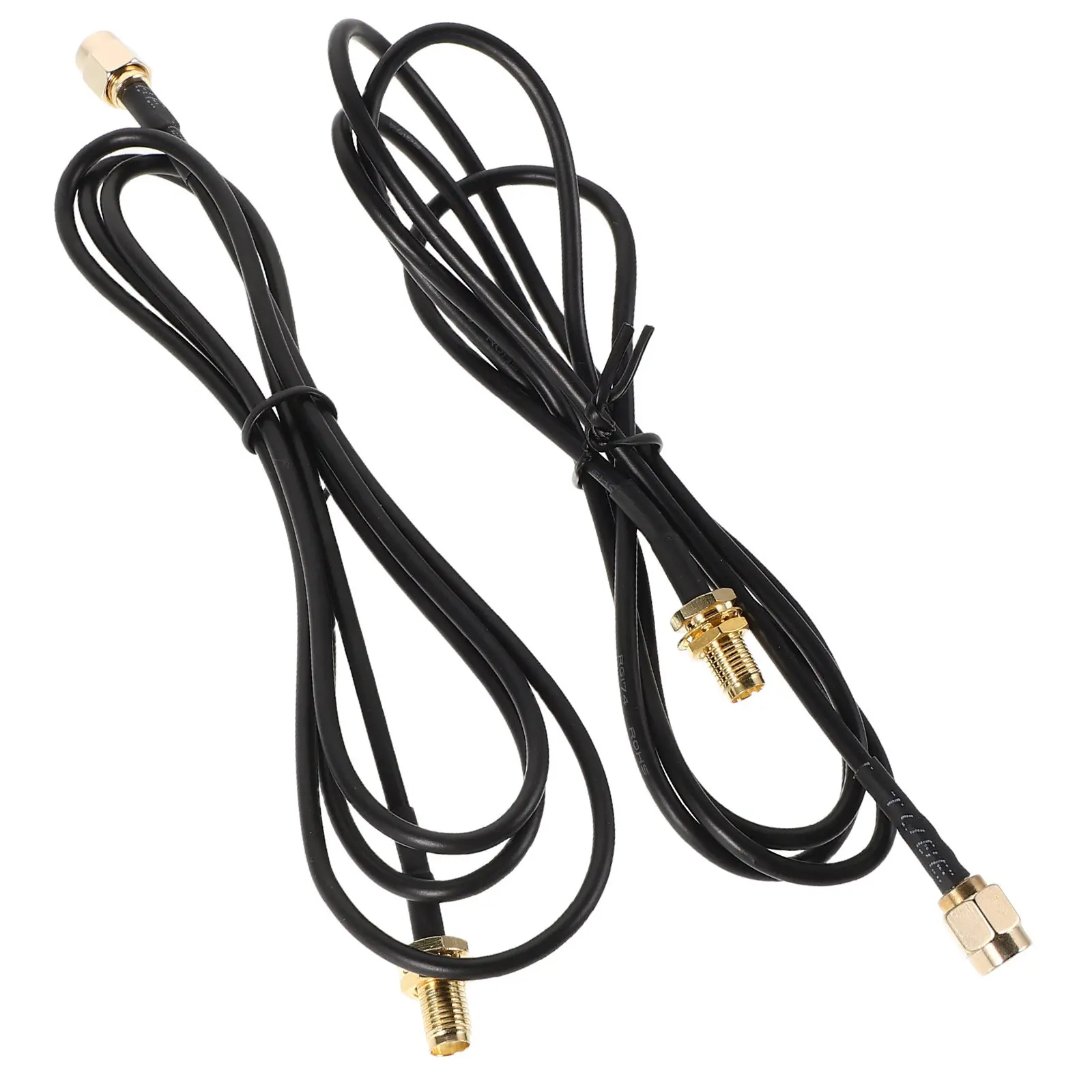 2Pcs Sma M to F Coaxial Cable Rg174 High Performance Antenna Extension for Router WiFi Signal Amplifier