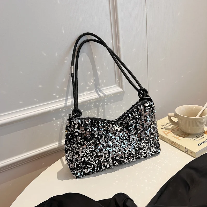 Female Crossbody Shoulder Bag Fashion Sequined Women\'s Square Bag Handbags  Tote Purse Chain Messenger Bag Lady Handbag