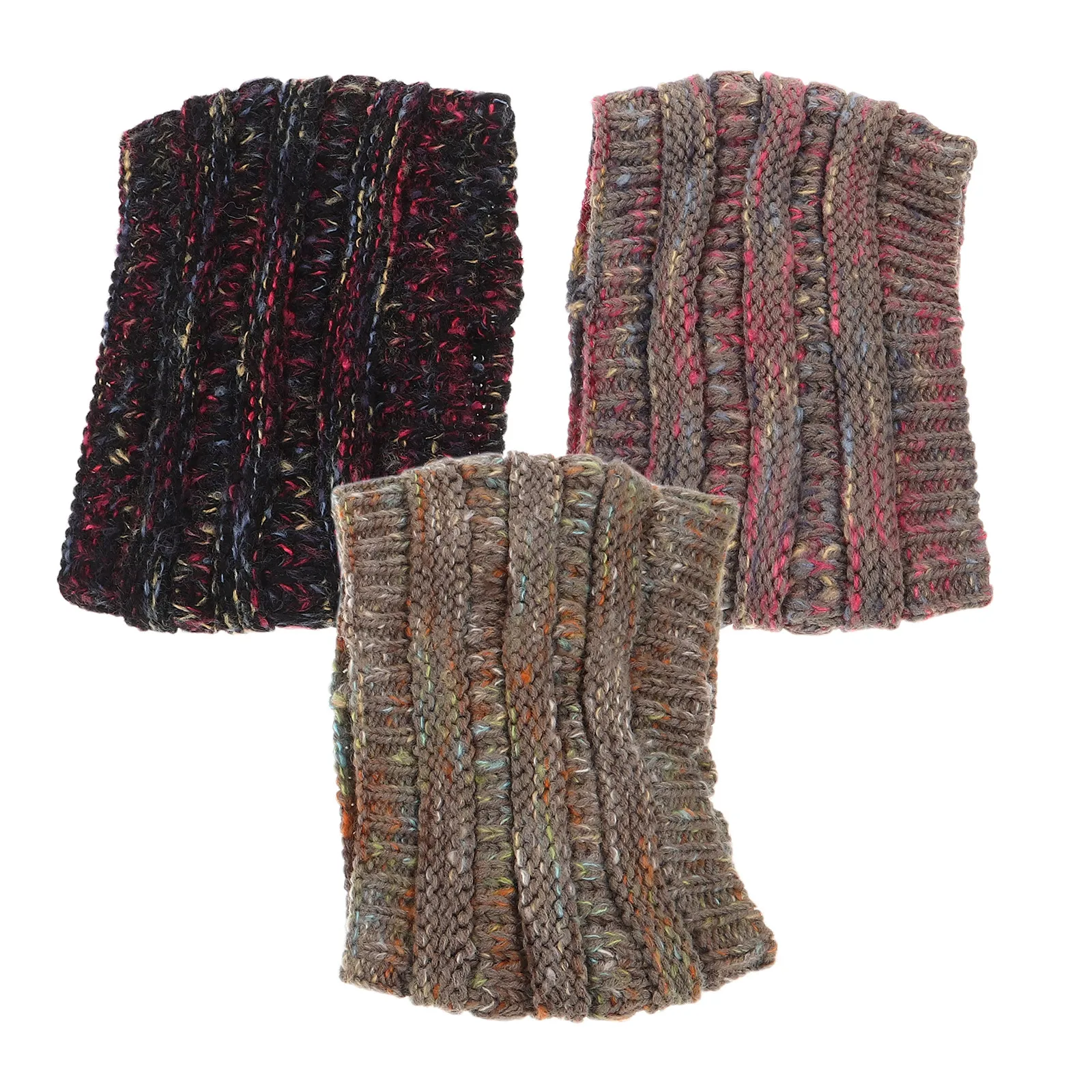 

3Pcs Women Warm Headbands Ear Warmer Knit Thick Fleece Lined Thermal Headband Stretchy Elastic Soft Winter Headband for Parties