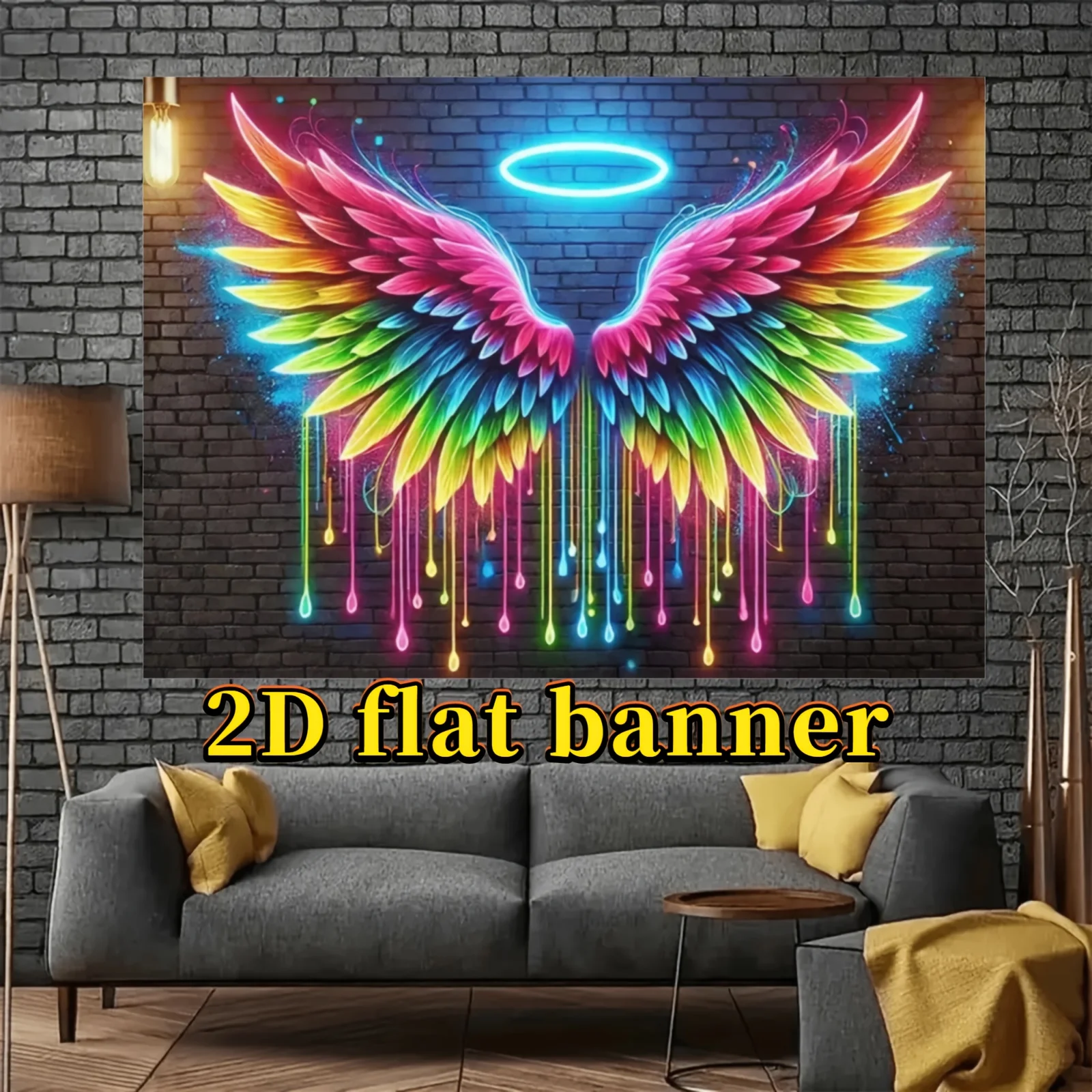VIKAMA  Cool Angel Wings Tapestry Wall Hanging for Living Rooms, Games Rooms, Festive Parties and Wall Decor