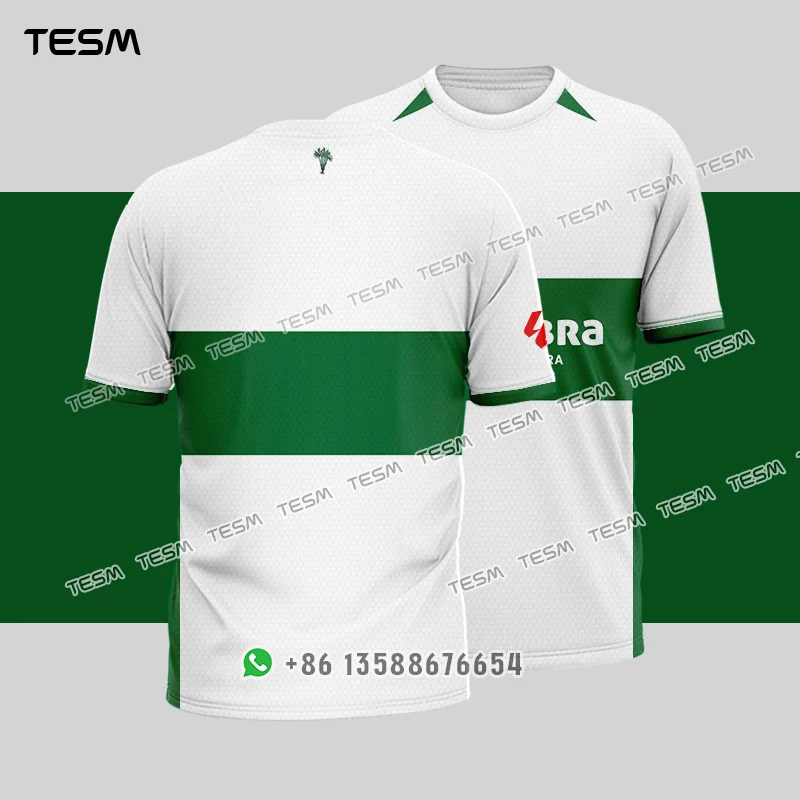 TESM-Camiseta Retro de Jersey para hombre, Top deportivo para mujer, pantalón corto informal para niños, camiseta transpirable con estampado de alta definición