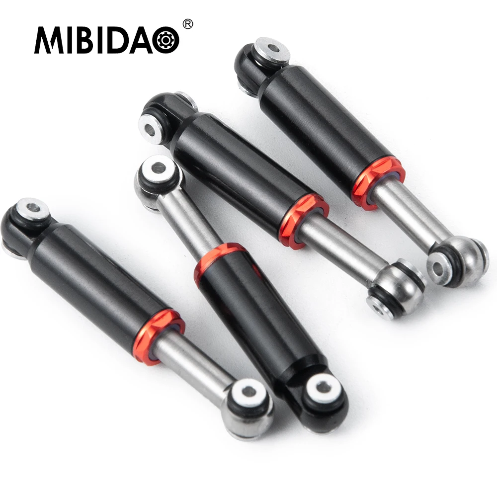 MIBIDAO 4Pcs Alu Alloy Shock Absorber Dampers 32mm for Axial SCX24 Deadbolt Chevrolet Wrangler Gladiator Bronco 1/24 RC Car