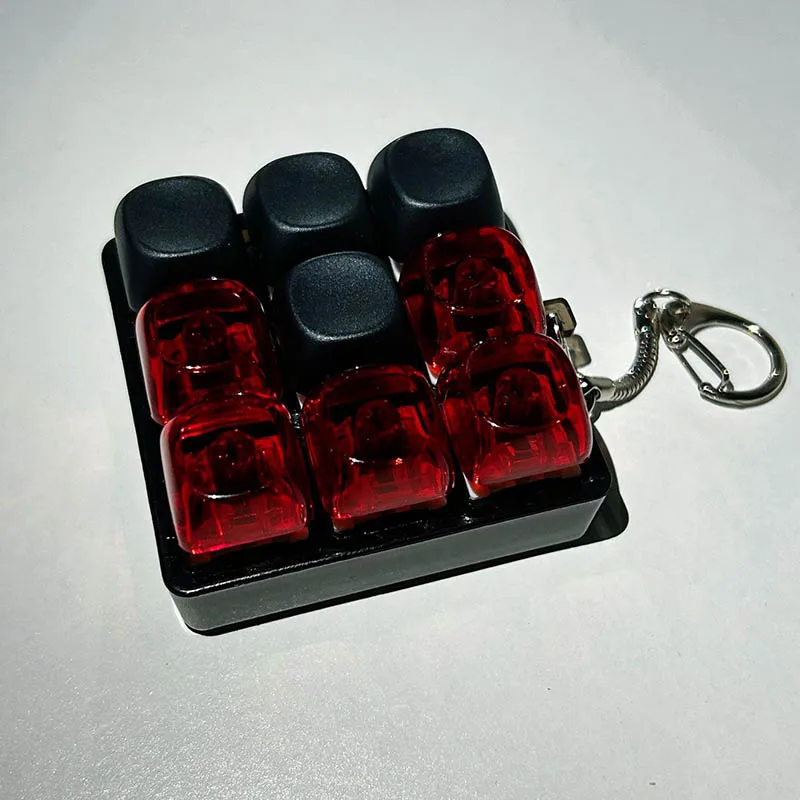 夏透明 9 キー指先ストレスリリーフおもちゃ楽しい指クリッカーおもちゃ ECD メカニカルキーボードテスターそわそわキーホルダーチャーム