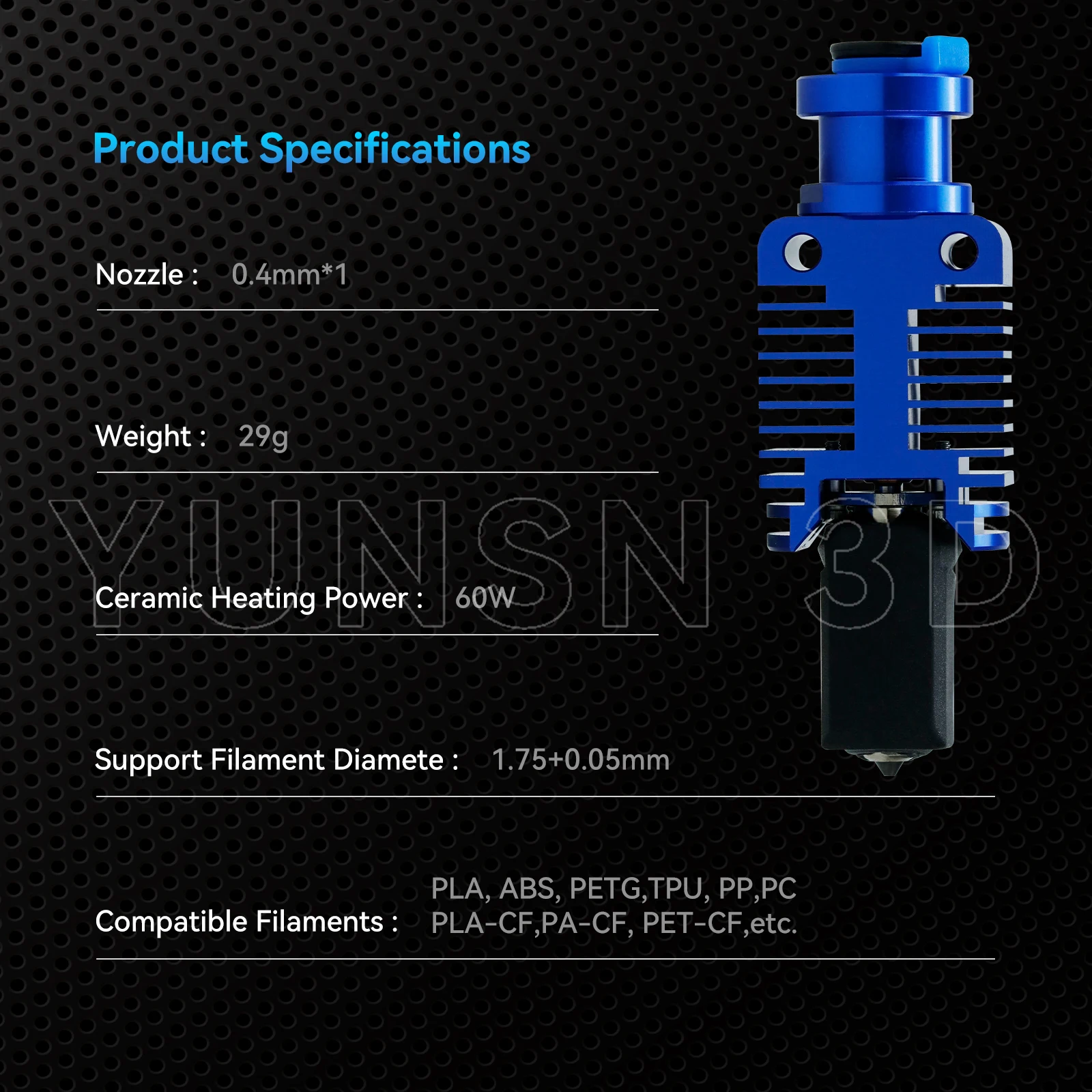 3.0 TZ E3 Hochgeschwindigkeits-Druckkopf-Upgrade-Hotend-Kit für Ender 3/3 Pro/3 V2/CR10/VORON 2.4 Hi-End-Extruder J-Head 3D-Schnelldruck – Detail 3