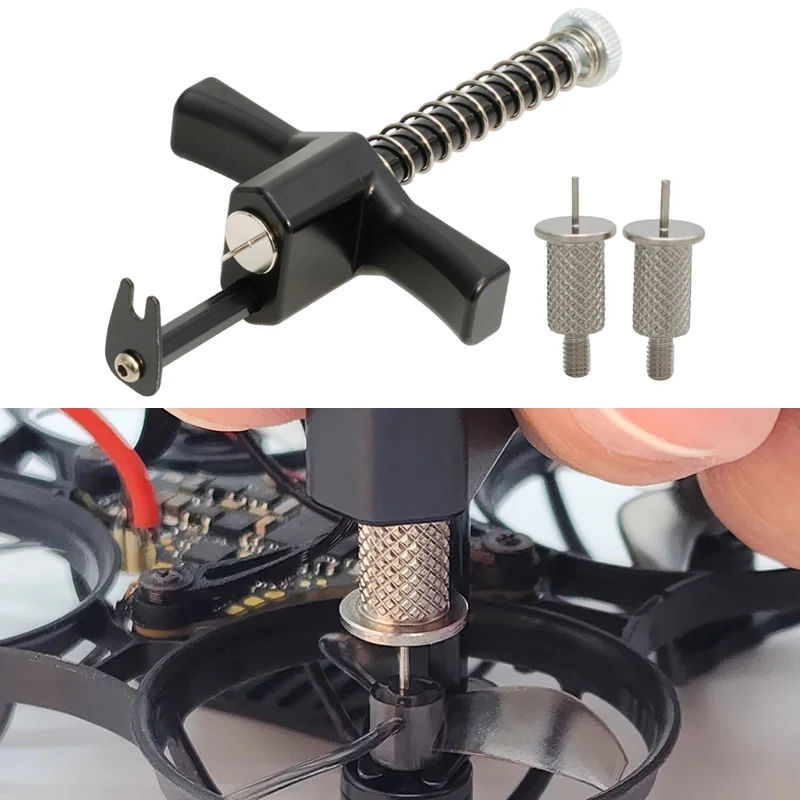 FPV Racing Drone Propeller Remover 6061 Aluminum Alloy Prop Puller w Stainless Steel Ejector Pins for BetaFPV Cetus Pro/Pavo 20