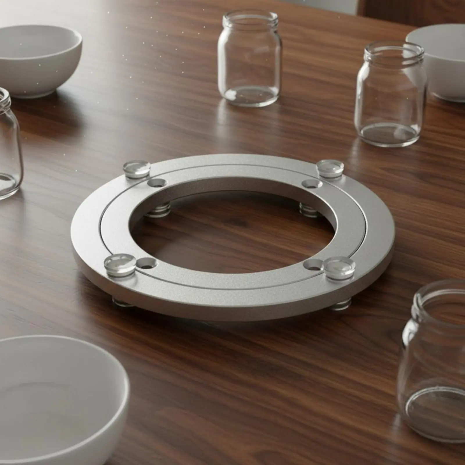 

Aluminum Turntable Bearing Circular Wide Application Round Rotating Rotating Plate Dining Table Turntable Base Noise Reduction