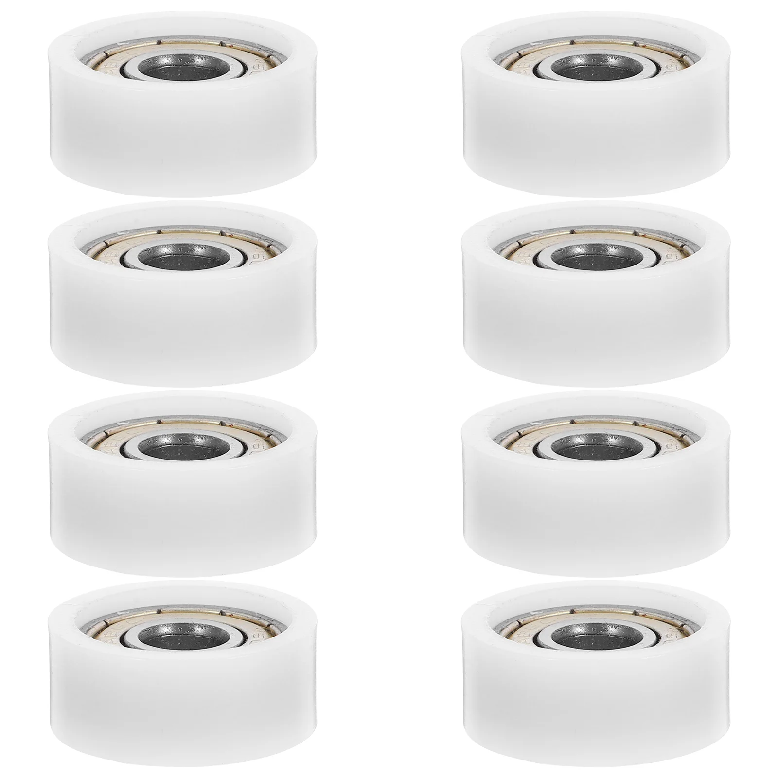 8 PCS 608 Bearing Pulley Wheel 8x26x11 Nylon Stainless Steel Threaded Rod Noise Reduction Drawer Sliding Doors