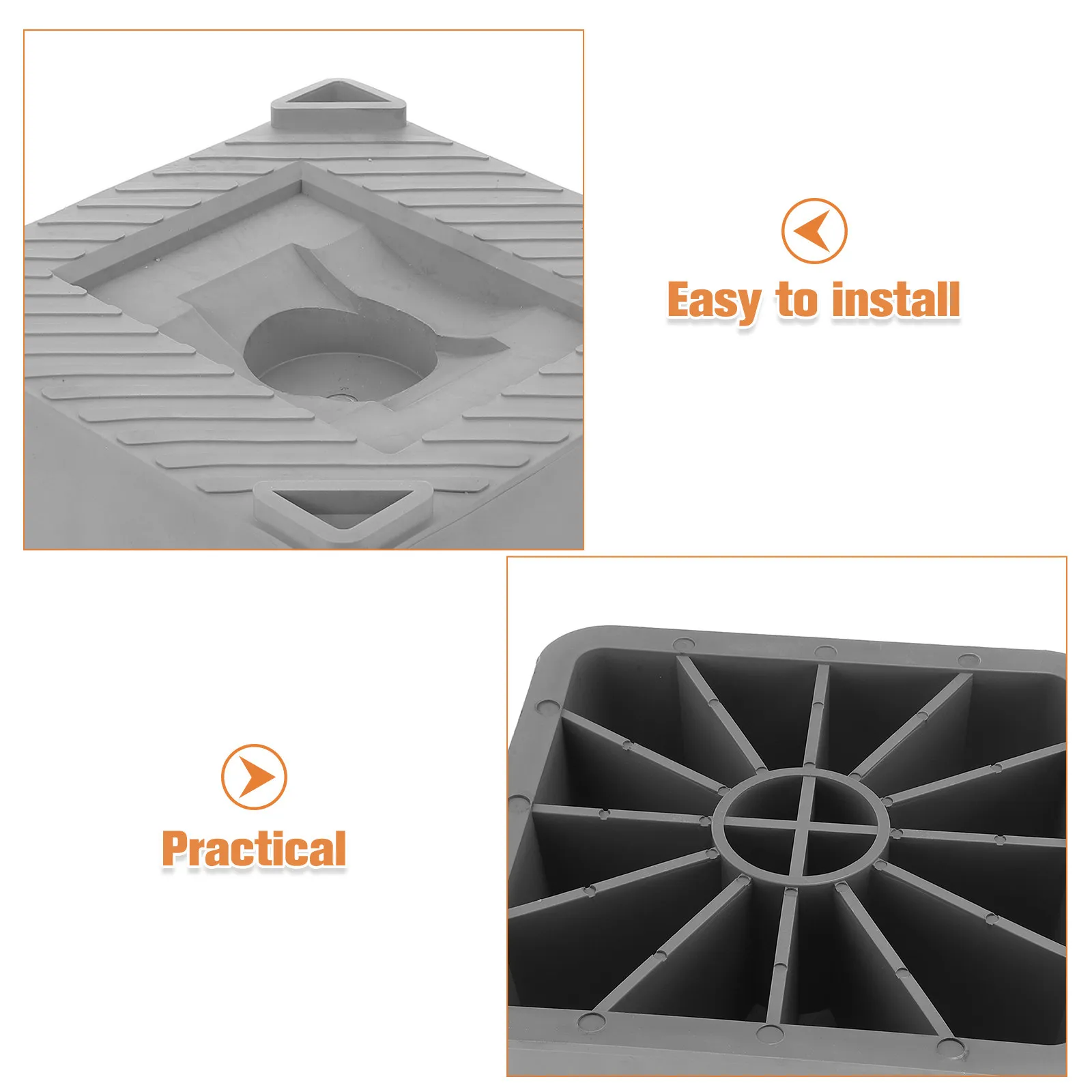 Heavy Duty Rv Leveling Blocks Set PP Material Camper Trailer Jack Stabilizer Pads for Uneven Ground Tongue Jack Foot Support