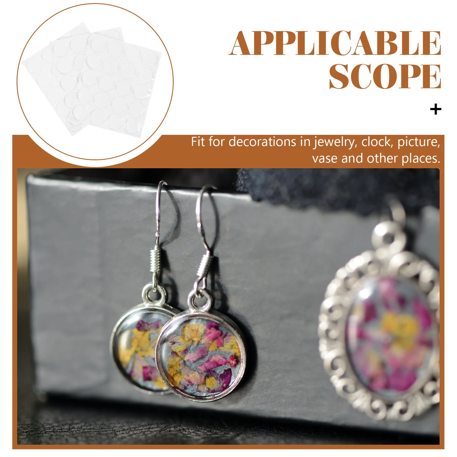 

3 Sheets 25Mm Round Resin Cabochons Time Gemstone Sticker Diy Craft Supplies For Jewelry Decor Self-Adhesive Patch