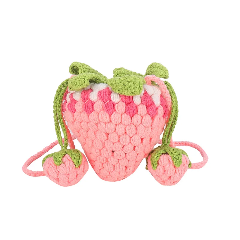 

LH wool crocheted finished product hand-woven crossbody cute gift storage
