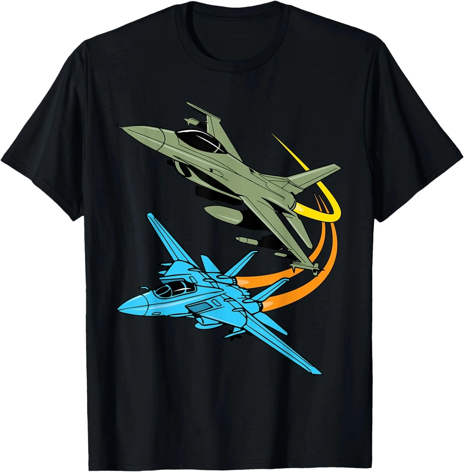 Fighter Jet Plane Future Pilot Aviation Airplane T-Shirt Men Clothing Harajuku