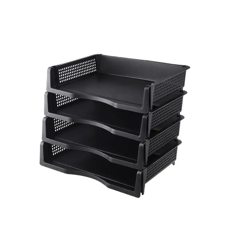 Support de classement de bureau en plastique détachable, 1/3 pièces, support de rangement de bureau multicouche, boîte de rangement de bureau, porte-documents