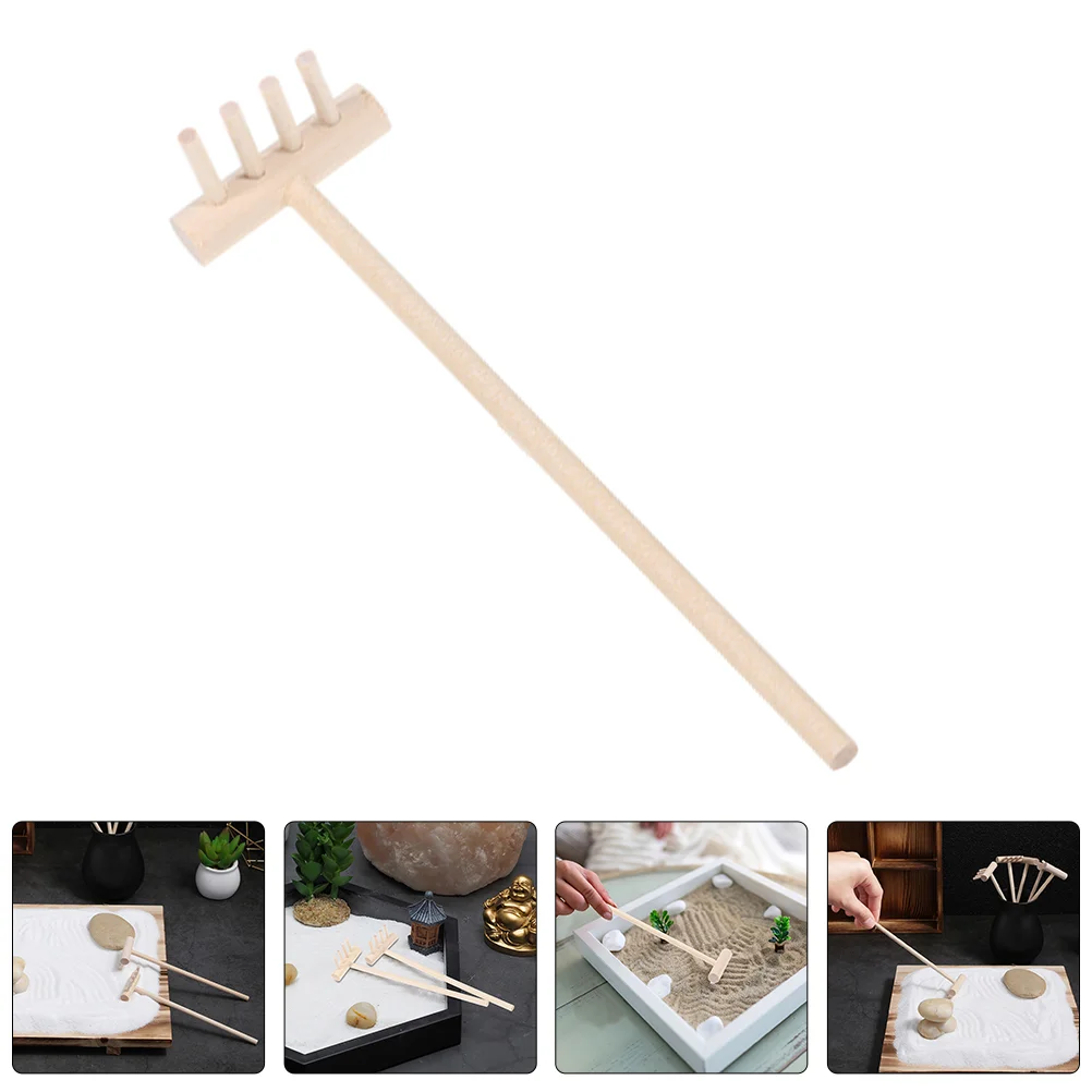 7 Pcs Mini Rake Miniature Garden Decoration Sand Tray Tools Crafts Decorate Small Supplies Bamboo