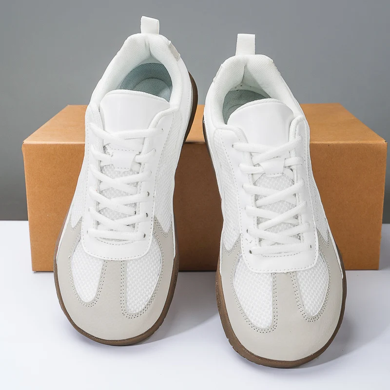 

40-50 Wide Width Skateboarding Shoes Breathable Mesh Outdoor Trekking Sneakers Anti Slip Flat Walking Footwear Trainers Summer