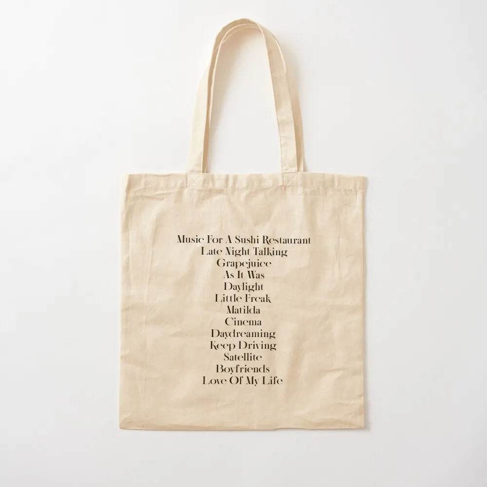 harry’s house track list Tote Bag eco bag folding Women's shopper bag canvas tote bags canvas tote