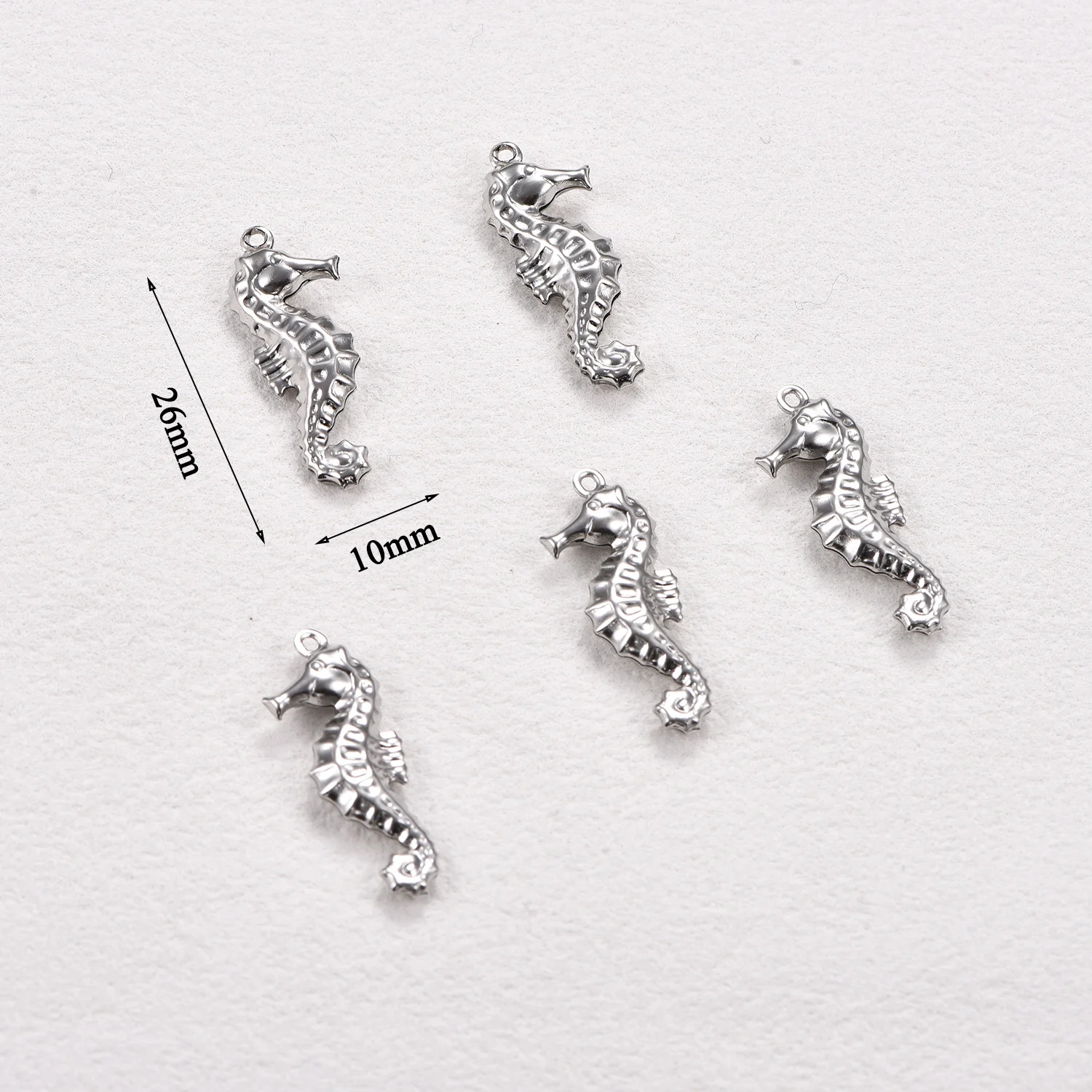 10 Stück Edelstahl-Anhänger Delfin, Seestern, Muschel, Komponenten für die Schmuckherstellung, Tier-Schmuck, DIY-Zubehör, Großhandel – Detail 4