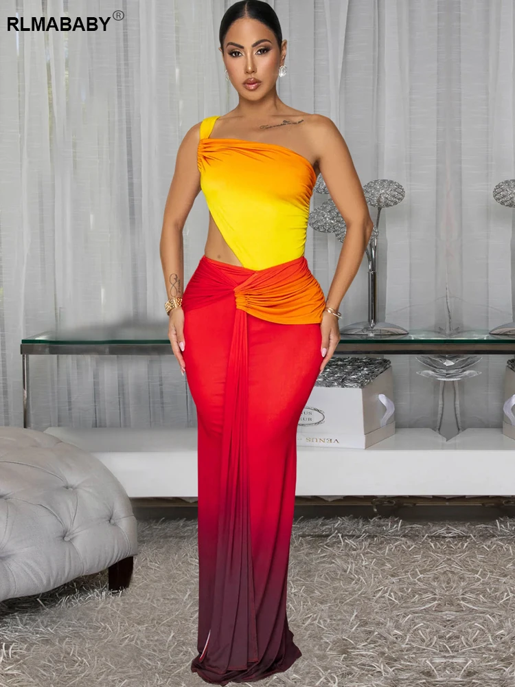 RLMABABY-vestido ceñido largo drapeado con espalda descubierta para mujer, vestido Sexy ajustado sin mangas con pliegues fruncidos para fiesta y discoteca