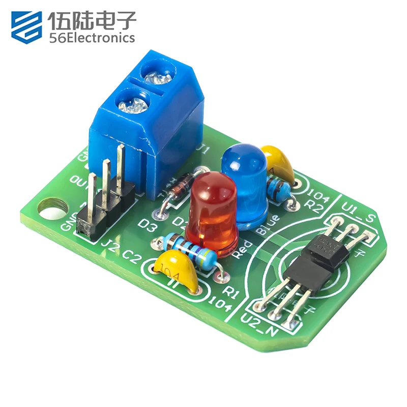 Hall Sensor Magnetic Detection Pole Resolver DIY Kit Electronic Components Assembly and Soldering Boards