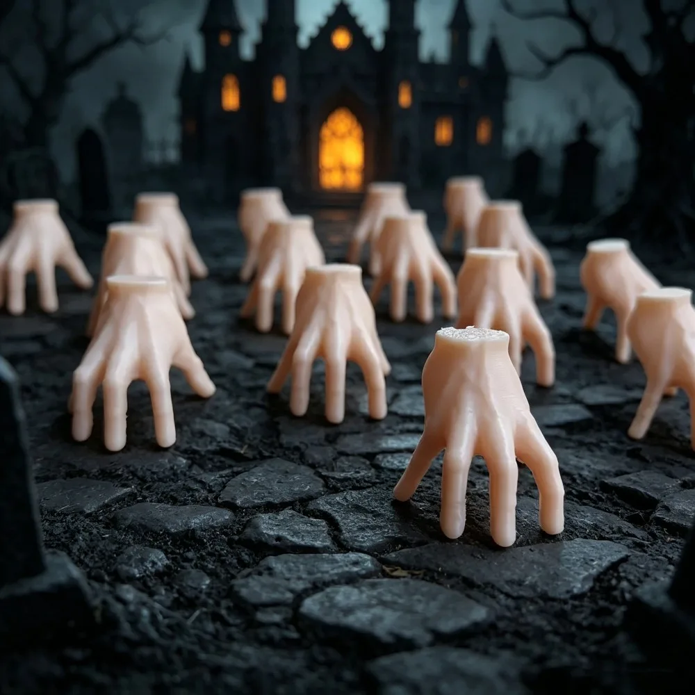 15 Piece Simulated Halloween Mini Hand Flesh-colored Plastic Mini Hands Model Grasping Posture Mini Hand Part Ornament Dish Tank