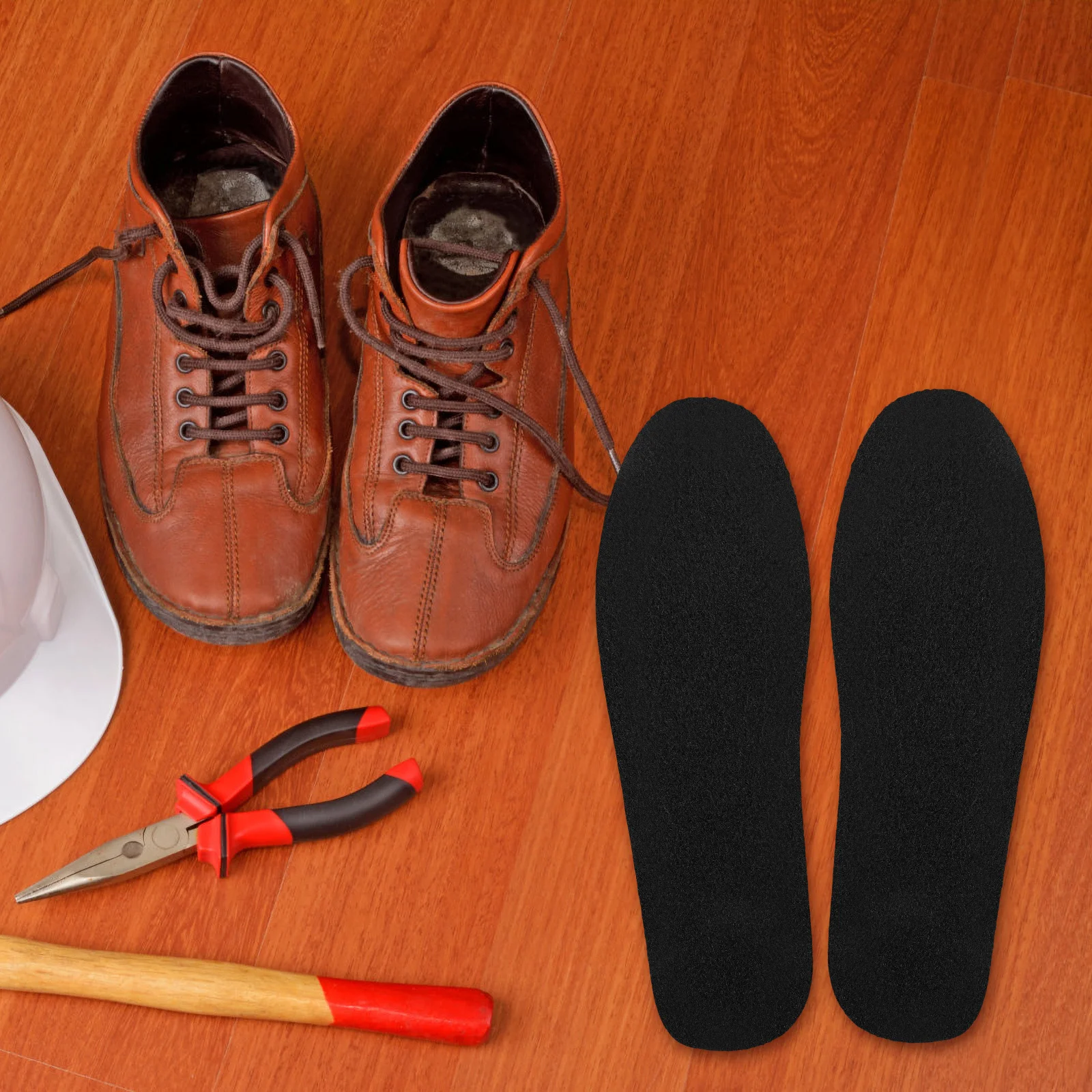 Semelles intérieures de chaussures en feutre, 10 pièces, semelles intérieures chaudes et épaisses pour bottes, baskets, Inserts de semelle de remplacement, pied léger et confortable