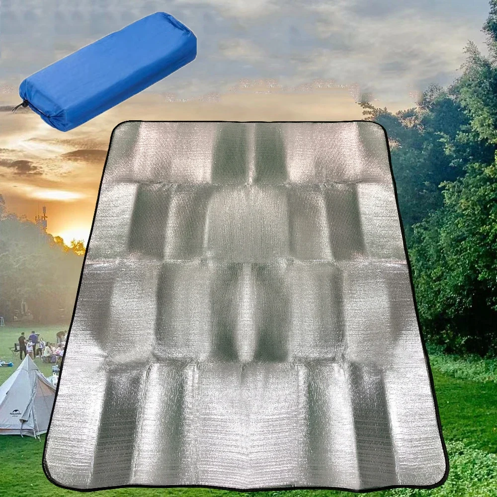 Waterproof and Insulating Foil Mat Camping Mat for Beach Picnic Mat Outdoor Double-sided Moisture-proof Aluminum Foil Foam Pad