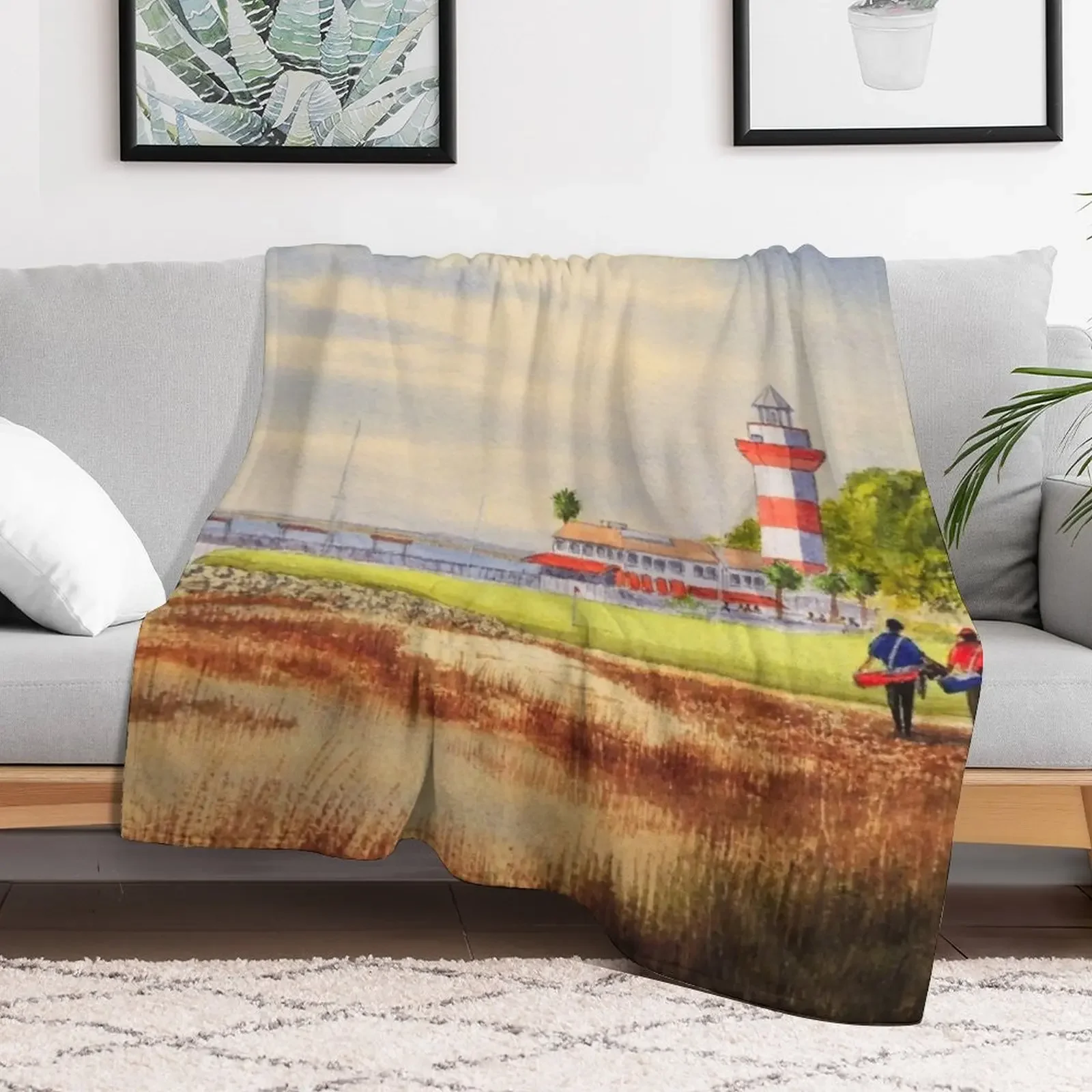 Harbor Town Golf Course SC Throw Blanket for winter Sofa Quilt Blankets