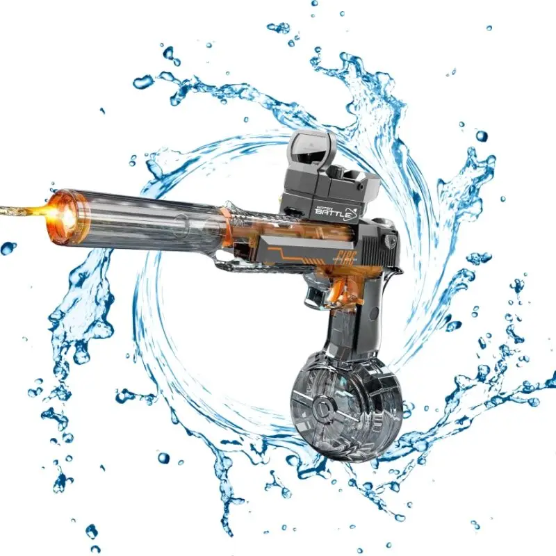 Automatic Water Battle Gun Electric Squirt Rifle Pool Toys for Kids Watergun Child Pistol Summer Water Weapon Games for Children