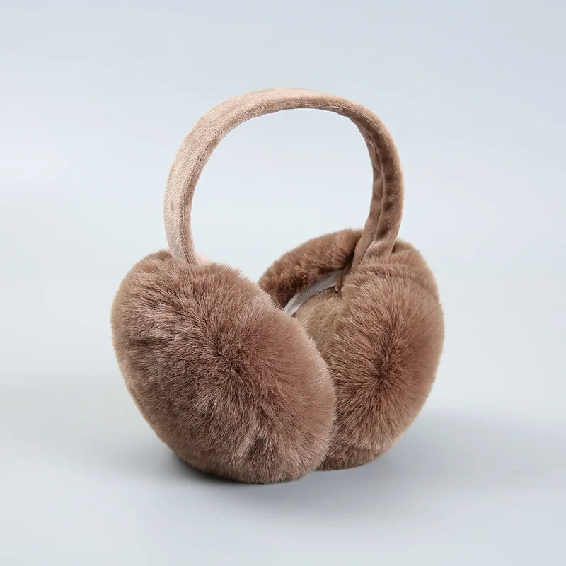 Orejeras de piel sintética para mujer, auriculares de piel de invierno, Cable suave y cálido, cubiertas para orejas de conejo de imitación peluda para clima frío