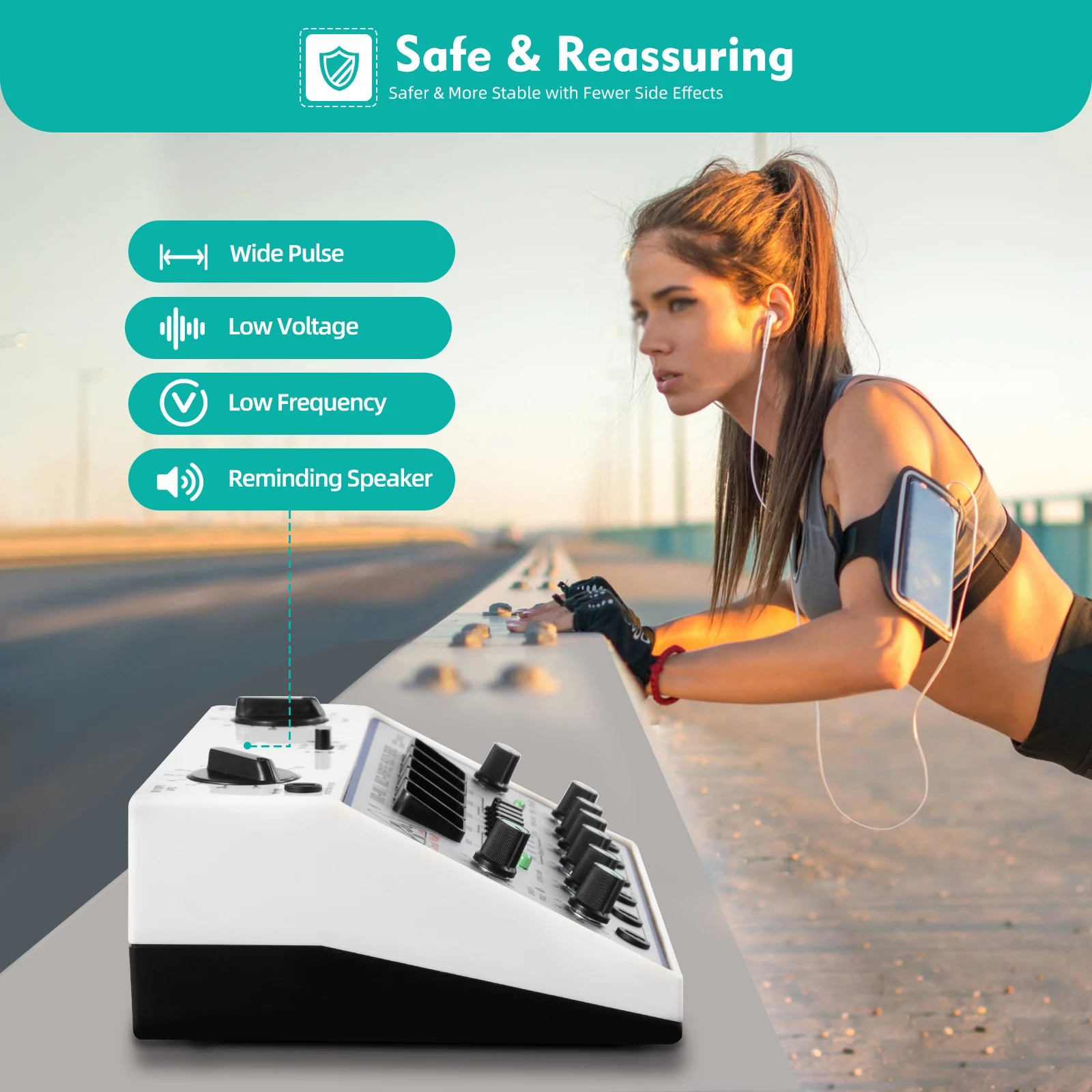 Stimulator Machine 5 Wave Type Electrode Tab 6 Output Port Acupoint Detection Timing Function 2 Power Supply for Treatment