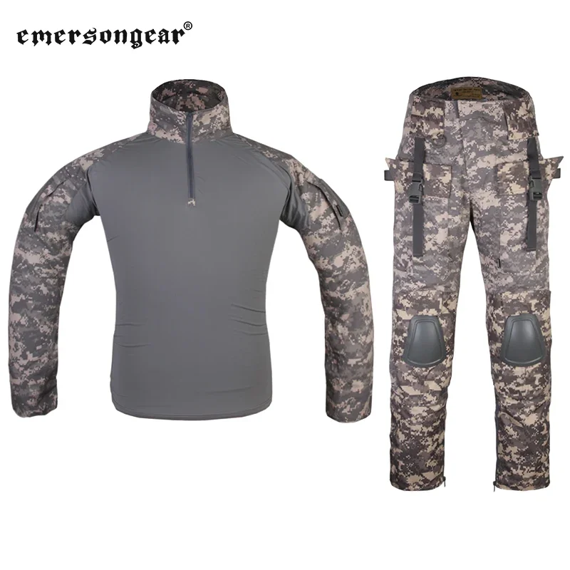 

Emersongear Combat Shirts Pants Tactical Suits w/Knee Pad Elbow Pads Duty Cargo Trousers Airsoft Hunting Hiking ACU EM2727