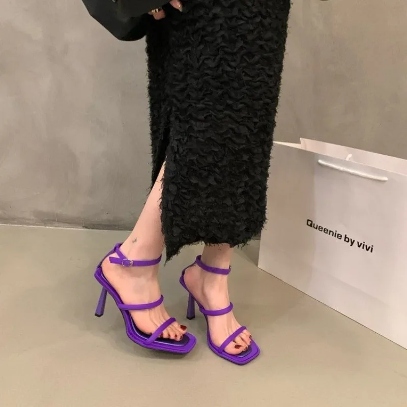 

Women's Silver Open Toe Zipper High Heel Summer New Fashion Wedding Dress Banquet Outdoor Large Size Women's Shoes Zapatos Mujer